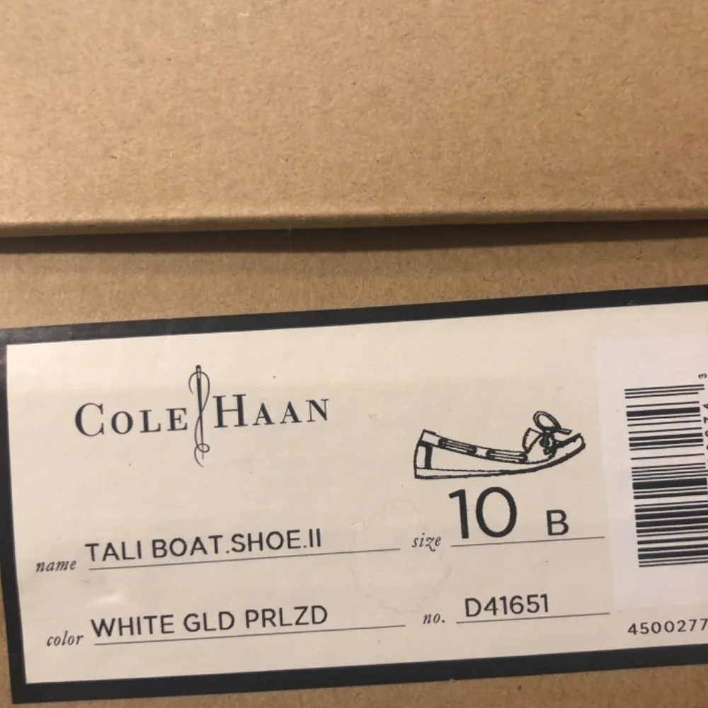 Cole Haan Tali Boat Shoe, Gold, Sz10 - Picture 2 of 8